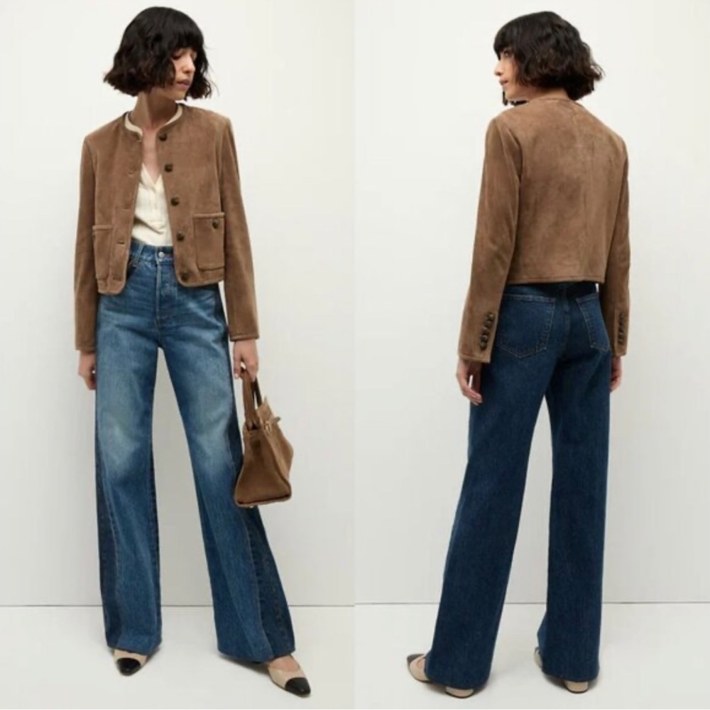 Veronica Beard Andrea Tailored Suede Jacket - Picture 4 of 4